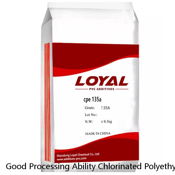 Good Processing Ability Chlorinated Polyethylene CPE 135A for PVC Plastic