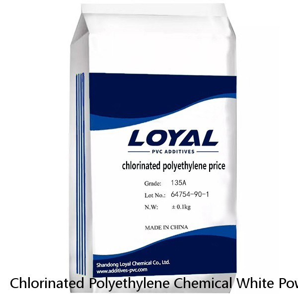 Chlorinated Polyethylene Chemical White Powder Cpe 135a Chlorinated Polyethylene For Pvc Wire