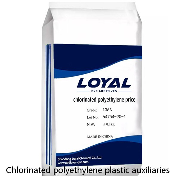 Chlorinated polyethylene plastic auxiliaries