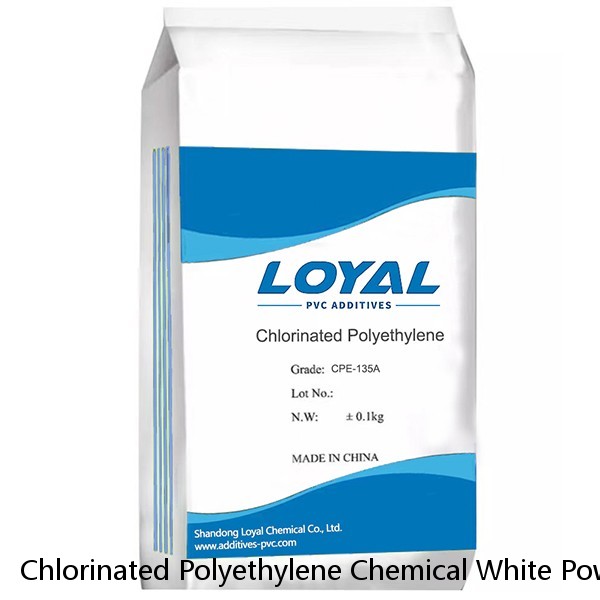 Chlorinated Polyethylene Chemical White Powder Cpe 135a Chlorinated Polyethylene For Pvc Wire